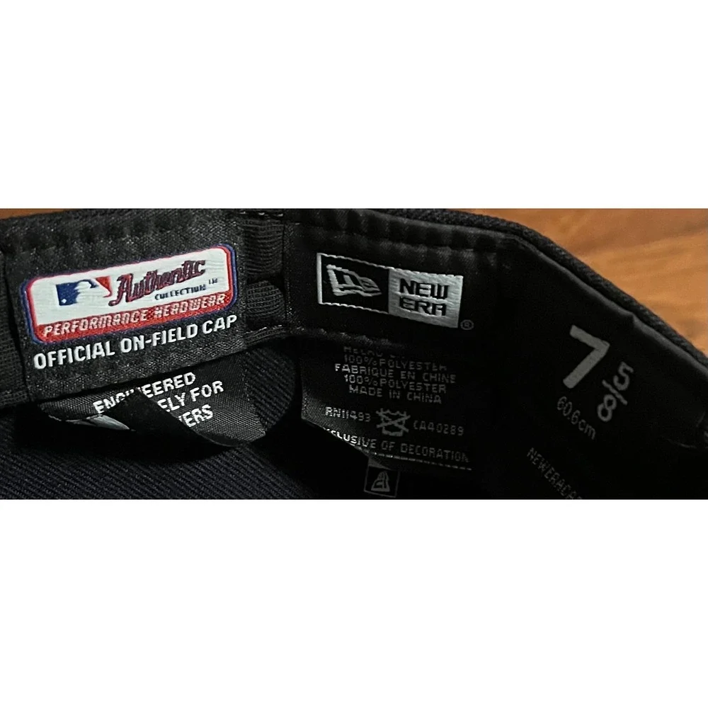 New Era 59FIFTY Cleveland Indians Chief Wahoo Fitted Hat Black 7 5/8 MLB Cap